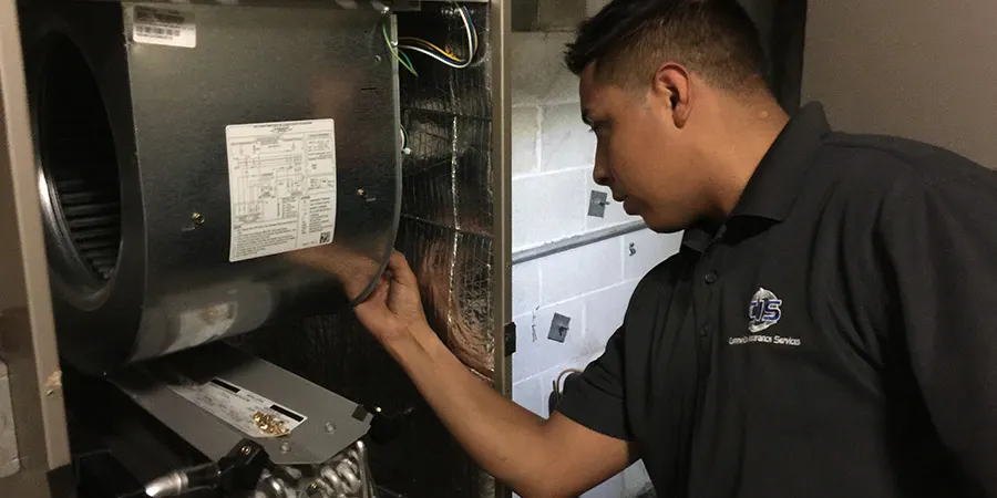 Comfort Indoor Solutions crew and trucks in Bensenville, Illinois